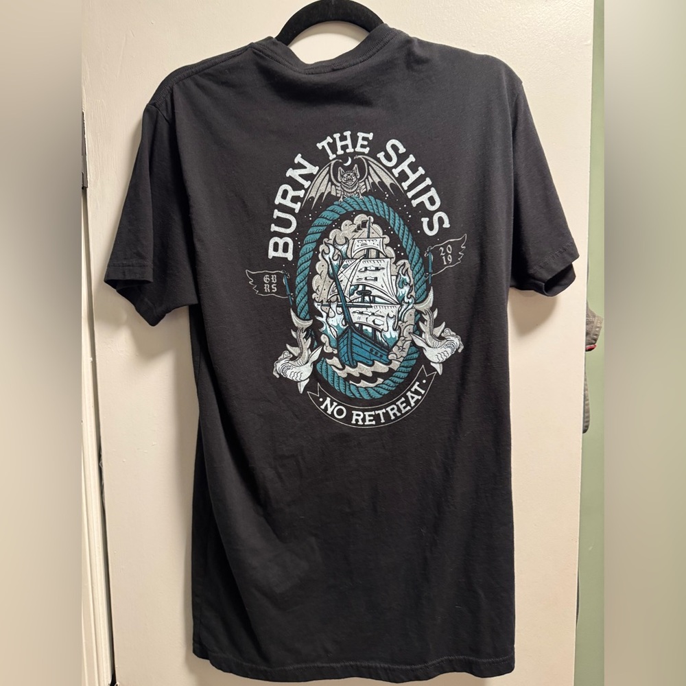 Large Black GBRS Group Burn the Ships Men’s T-Shirt